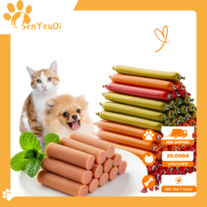 Xúc xích dinh dưỡng Sen Yêu Ơi SX01 – Thức ăn bổ dưỡng, thơm ngon dành cho thú cưng, trọng lượng 15g, phù hợp cho chó mèo.